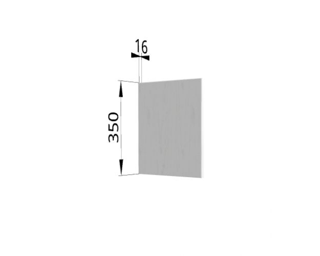Панель торцевая (для шкафа горизонтального) ПГ Ройс (Графит софт)