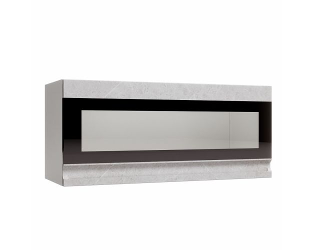Скала ПГСФ 800 шкаф верхний горизонтальный (Бетон светлый/корпус Серый)