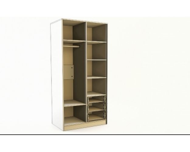 Шкаф 2-х створчатый с ящиками Лофт (Белый/корпус Дуб Сонома)