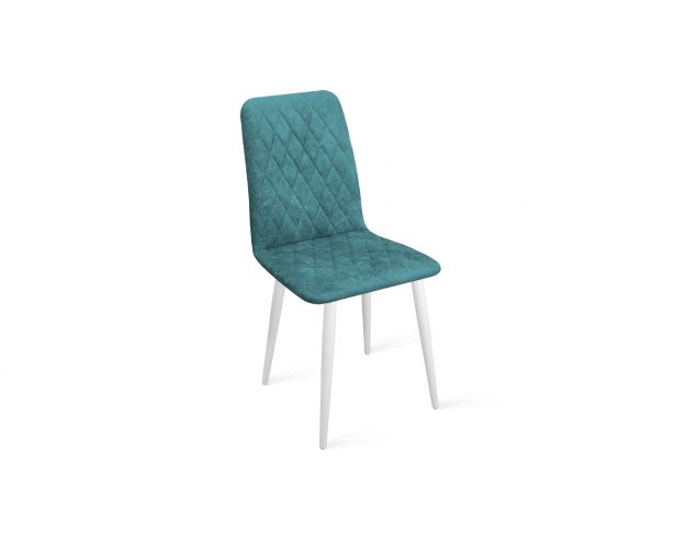 Стул «Стенли» К1С Белый/Микровелюр Wellmart Indigo